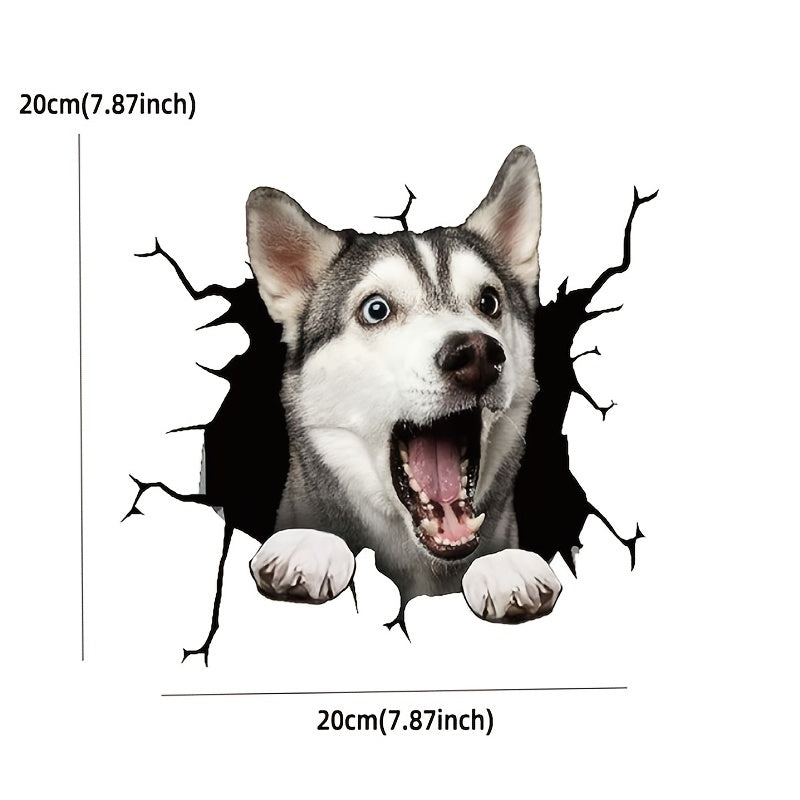 Avtomobil oynasi uchun stiker vinil dekor 3D fransuz buldogi chaqaloq decal