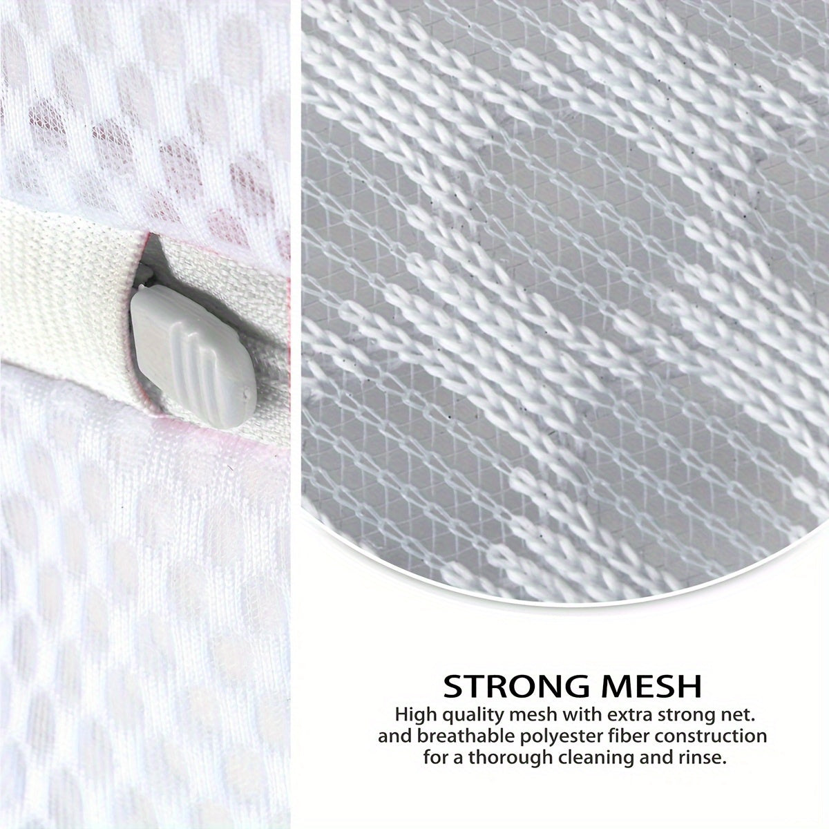 Juego de 2 bolsas grandes de lavandería con diseño de malla para lavar prendas delicadas y ropa de cama