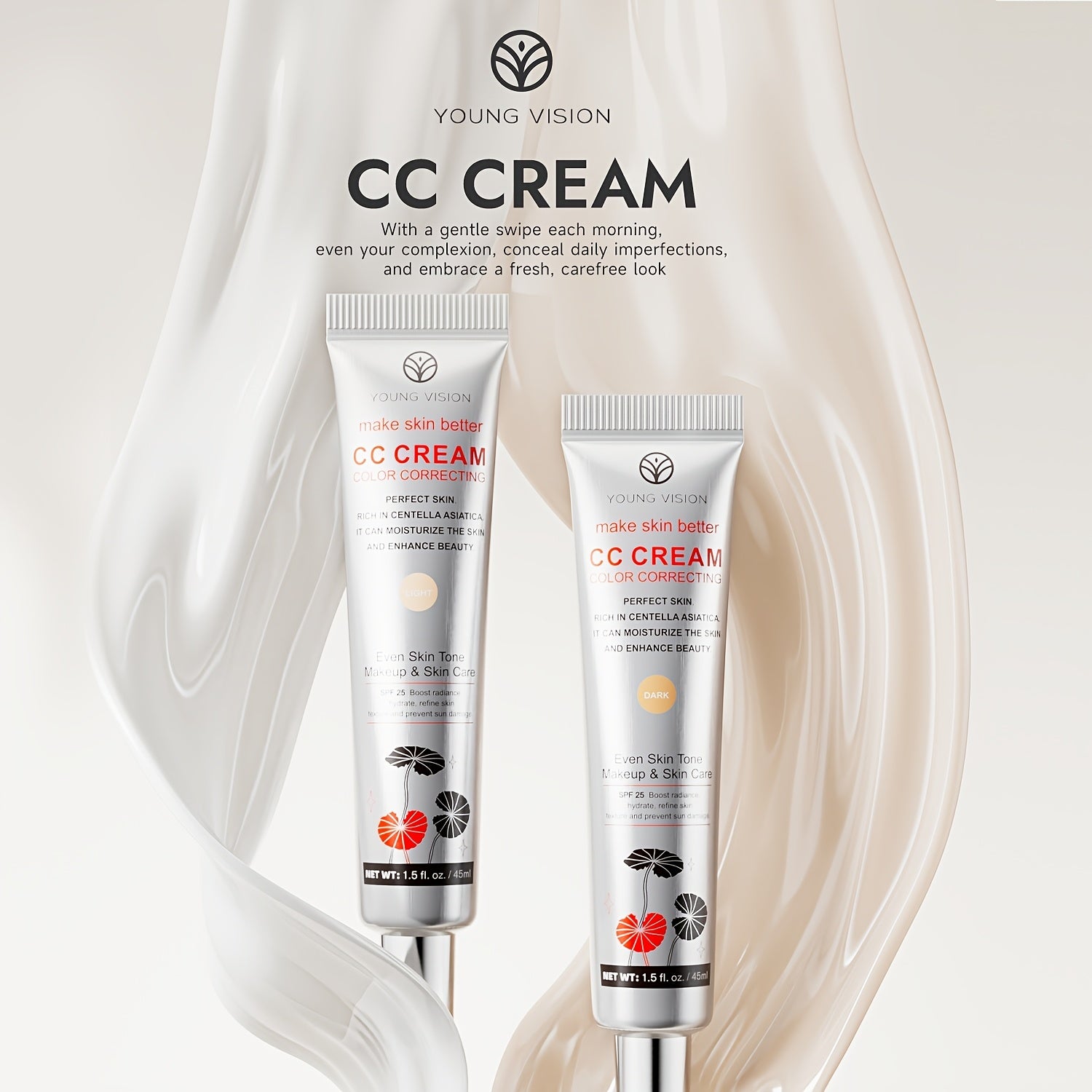 Centella Asiatica CC Cream Hydrating Sun Protection for All Skin Tones