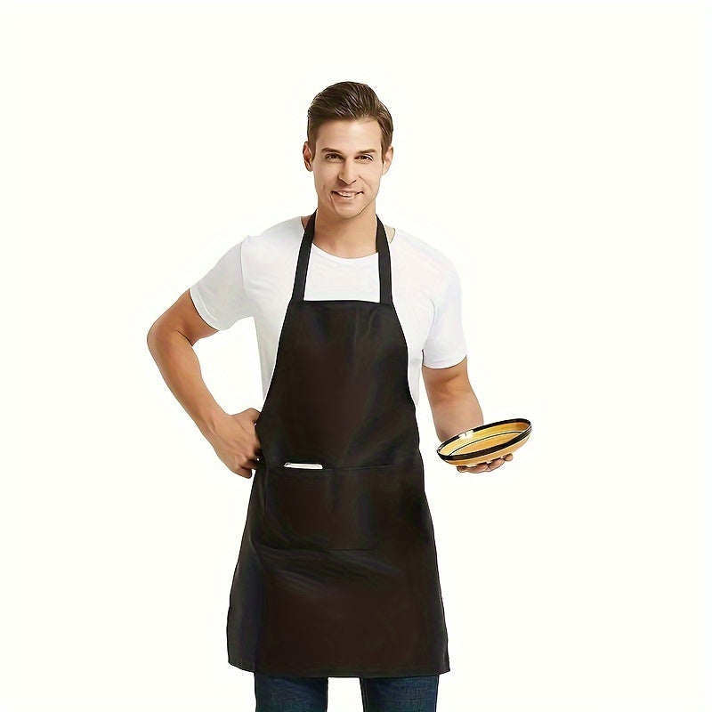 Adjustable Waterproof Canvas Apron with Pockets Stain-Resistant and Comfortable