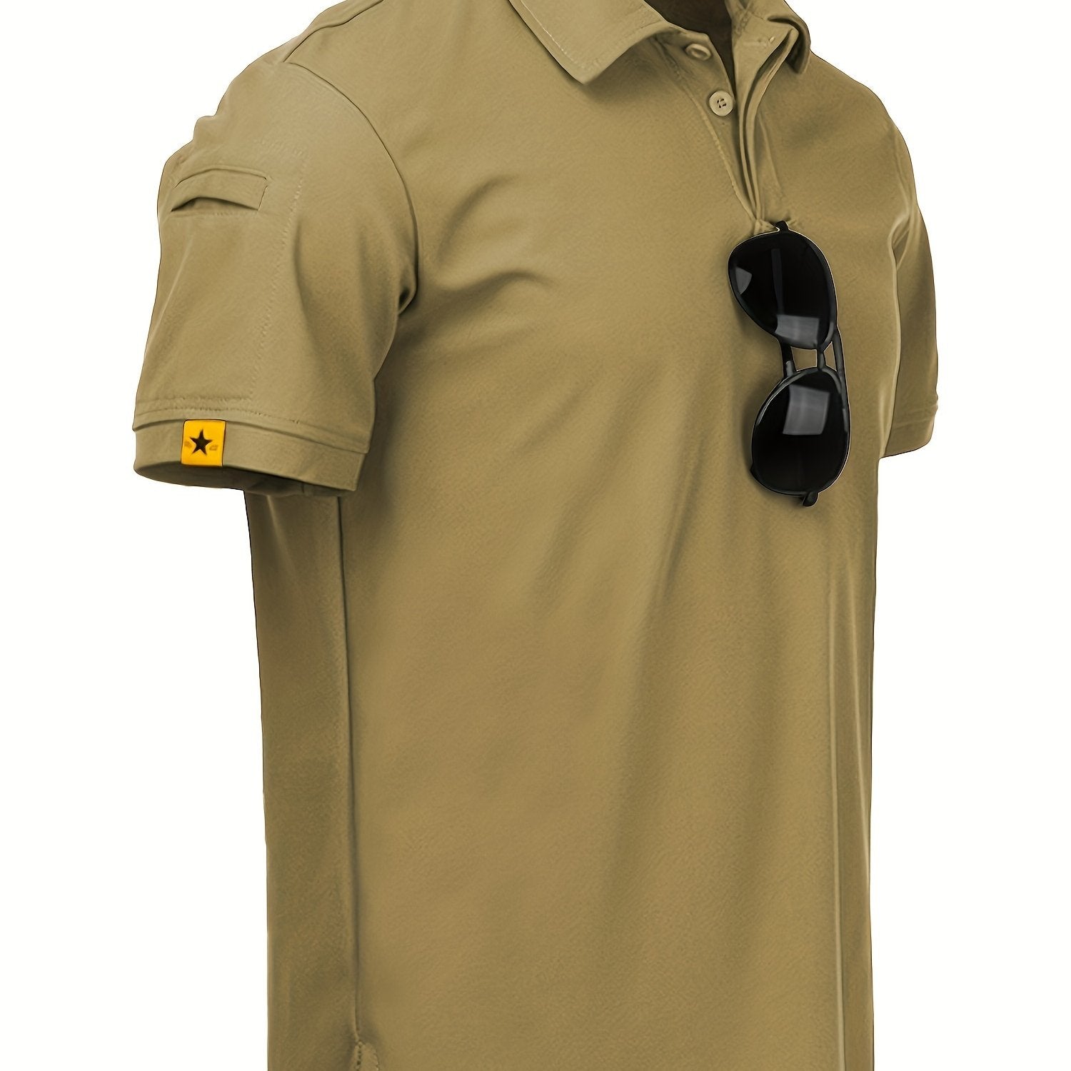 Men's Polyester Short Sleeve Golf T-Shirt for Business and Outdoor Sports