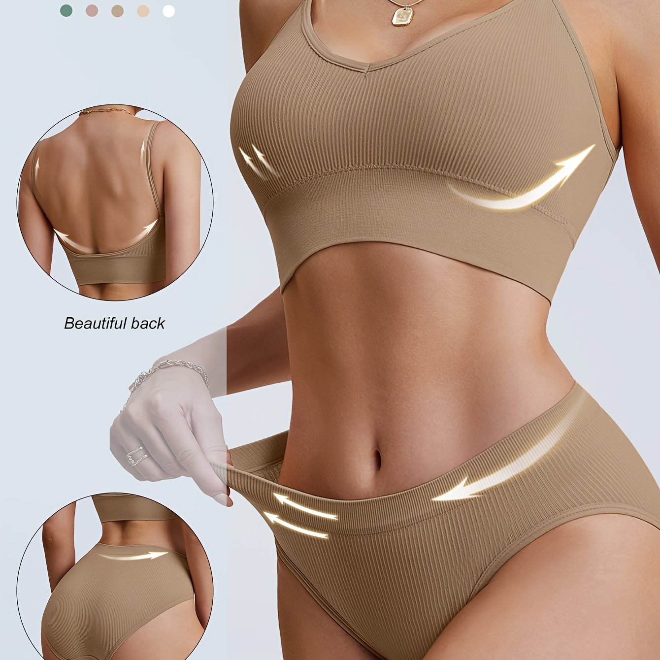 Women's Lace Wireless Cami Bra and Panty Set for Seductive Comfort