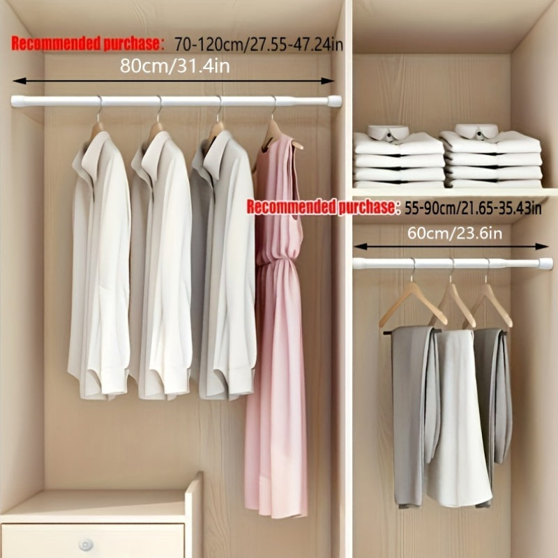 Qishloq va eshik pardalari uchun bahor yuklangan metall sochiq bar, teshiksiz tortish montaji.