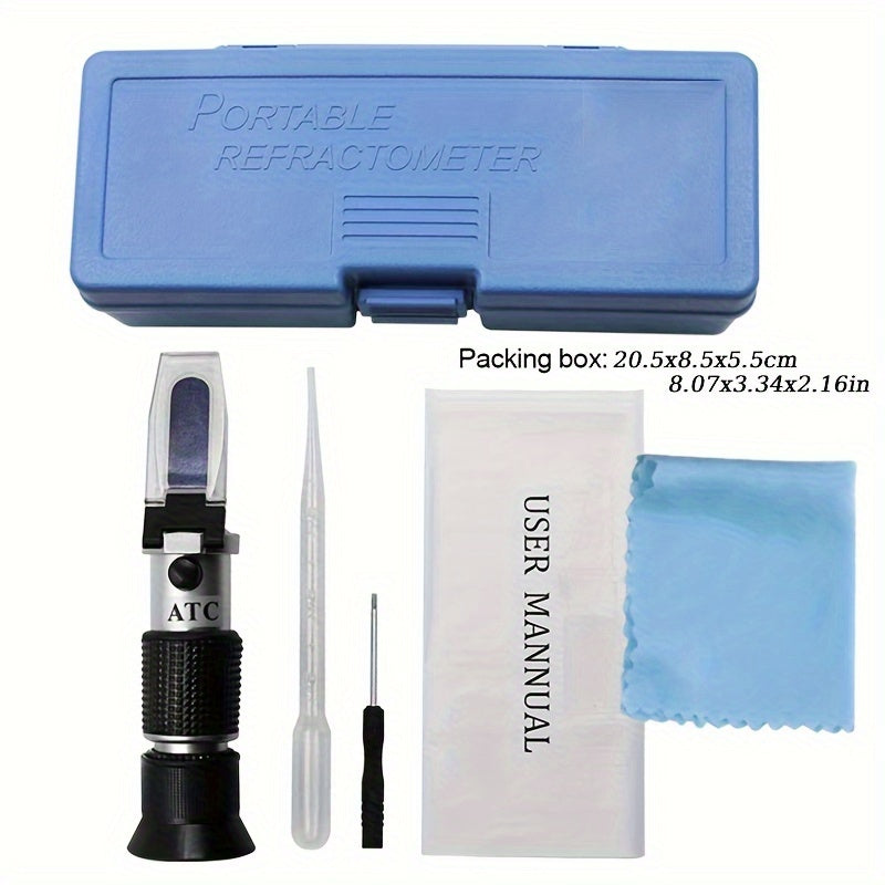 Refractómetro automotriz digital 4 en 1, portátil sin batería, para urea, anticongelante y electrolito