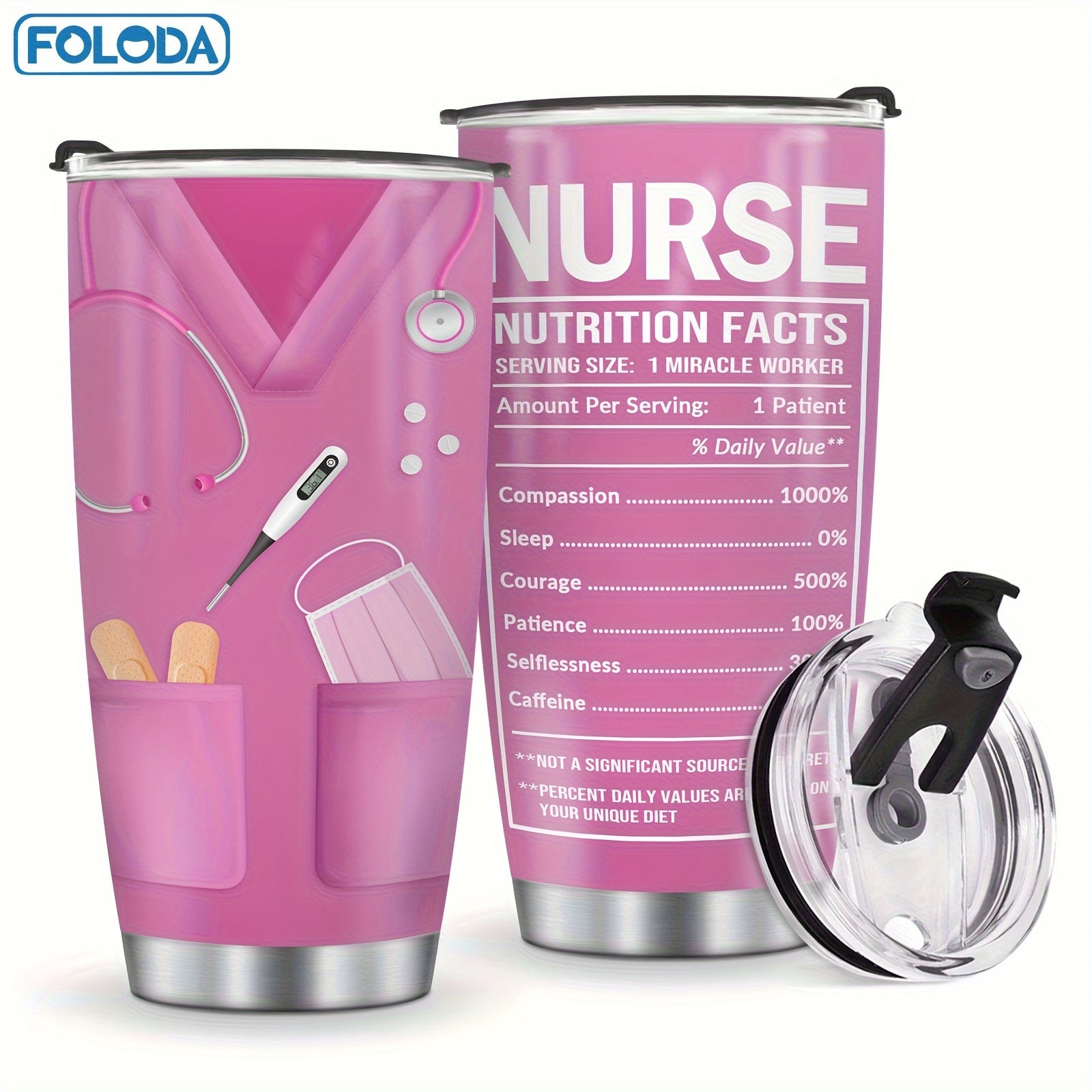 20oz Insulated Stainless Steel Tumbler with Lid for Hot Cold Drinks Travel Outdoor