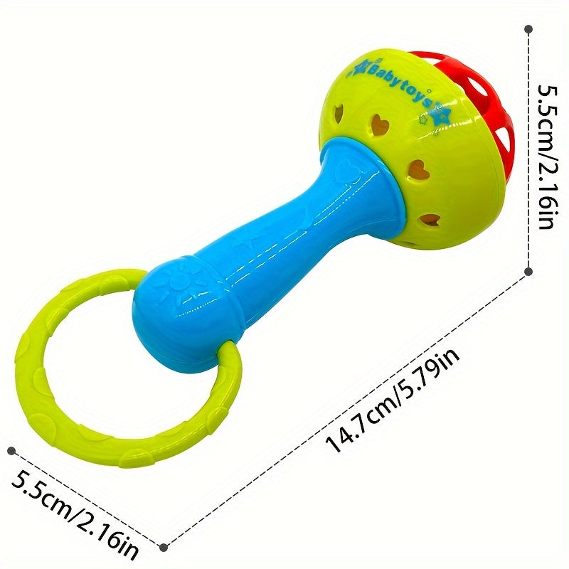 Baby Rattle Toy Set for Toddlers 0-3 Vibrating Grip Training Soothing Development