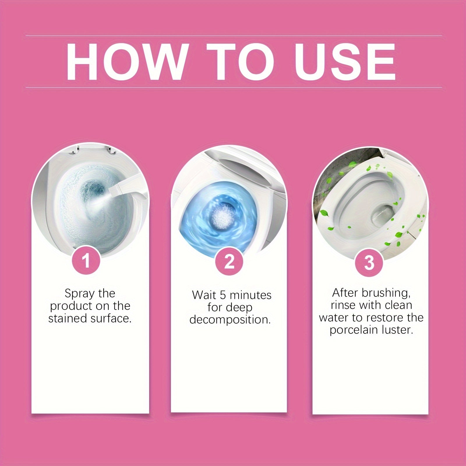 Toilet Cleaner for Urine Stains and Odors, Bathroom Disinfectant, Fresh Scent