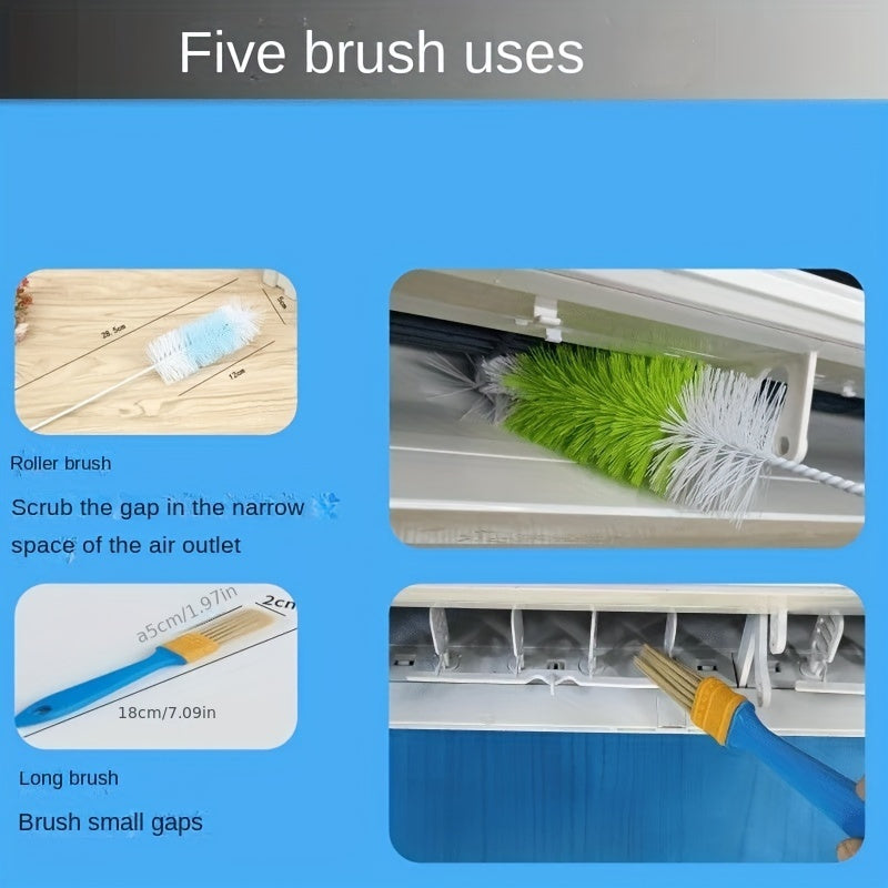 Deluxe Air Conditioner Cleaning Kit with Dust Cover Water Bag Brush Towel Set