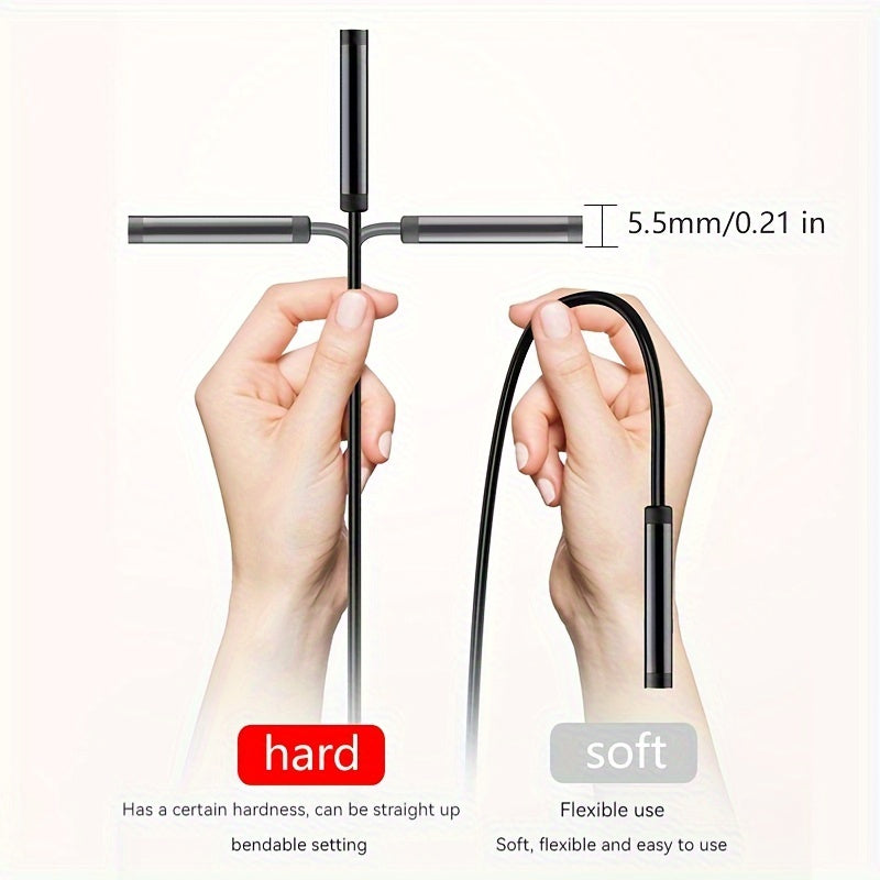 Industrial Endoscope Camera 5.5mm 1080P HD USB iOS Bendable Probe Micro Camera