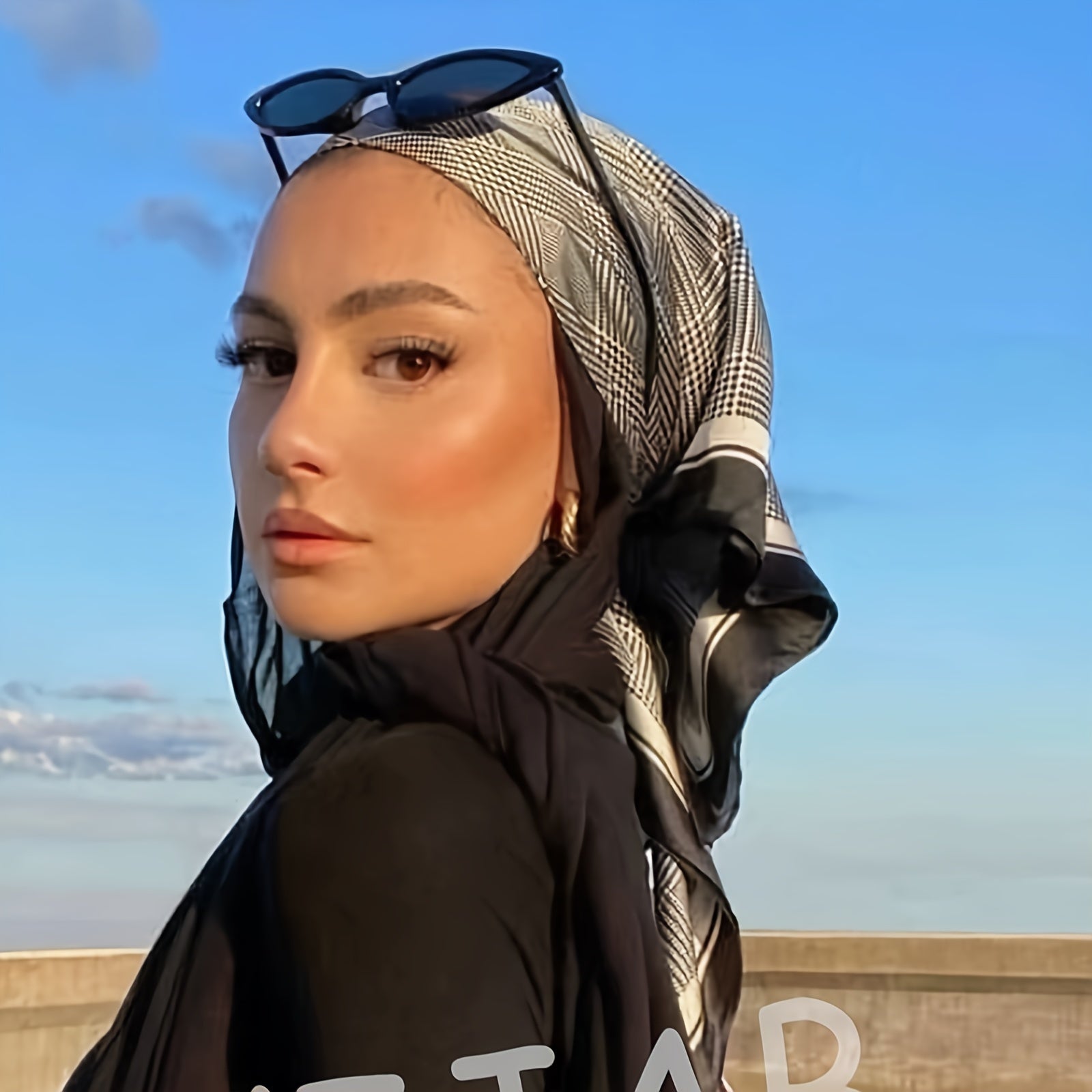 Women’s Satin Square Scarf 89.99cm Soft Sun Protection Head Wrap