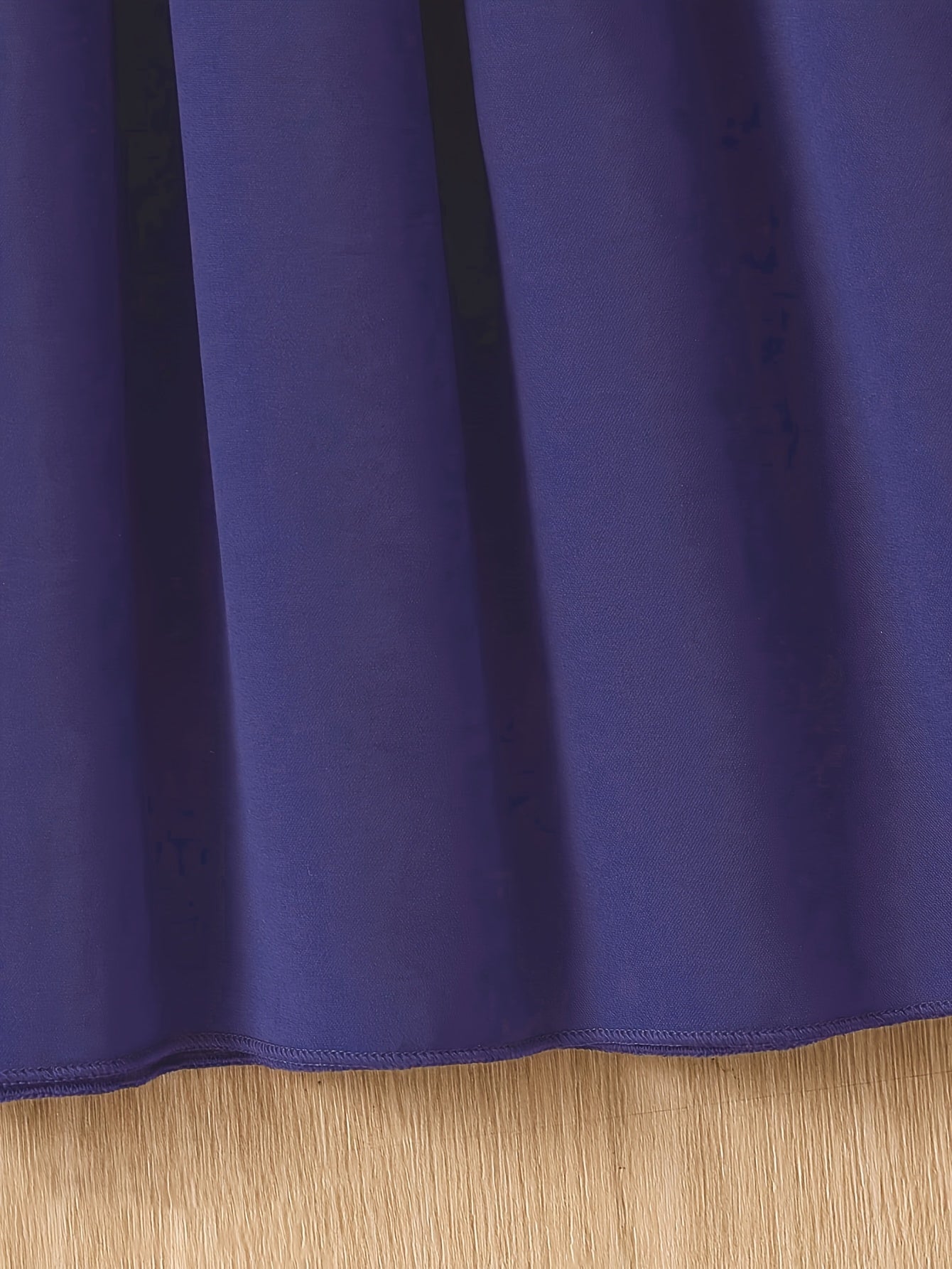 Girls' Knee-Length Pleated Dress with Embroidered Details, Crew Neck, Lantern Sleeves, Belt, Casual Spring Summer