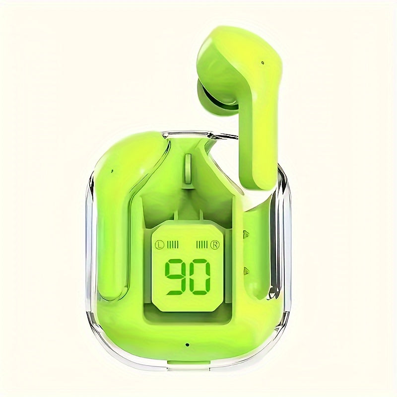 Wireless Earbuds with Battery Display Touch Control Noise Cancelling Microphone USB Type-C Charging for Calls Music Gaming