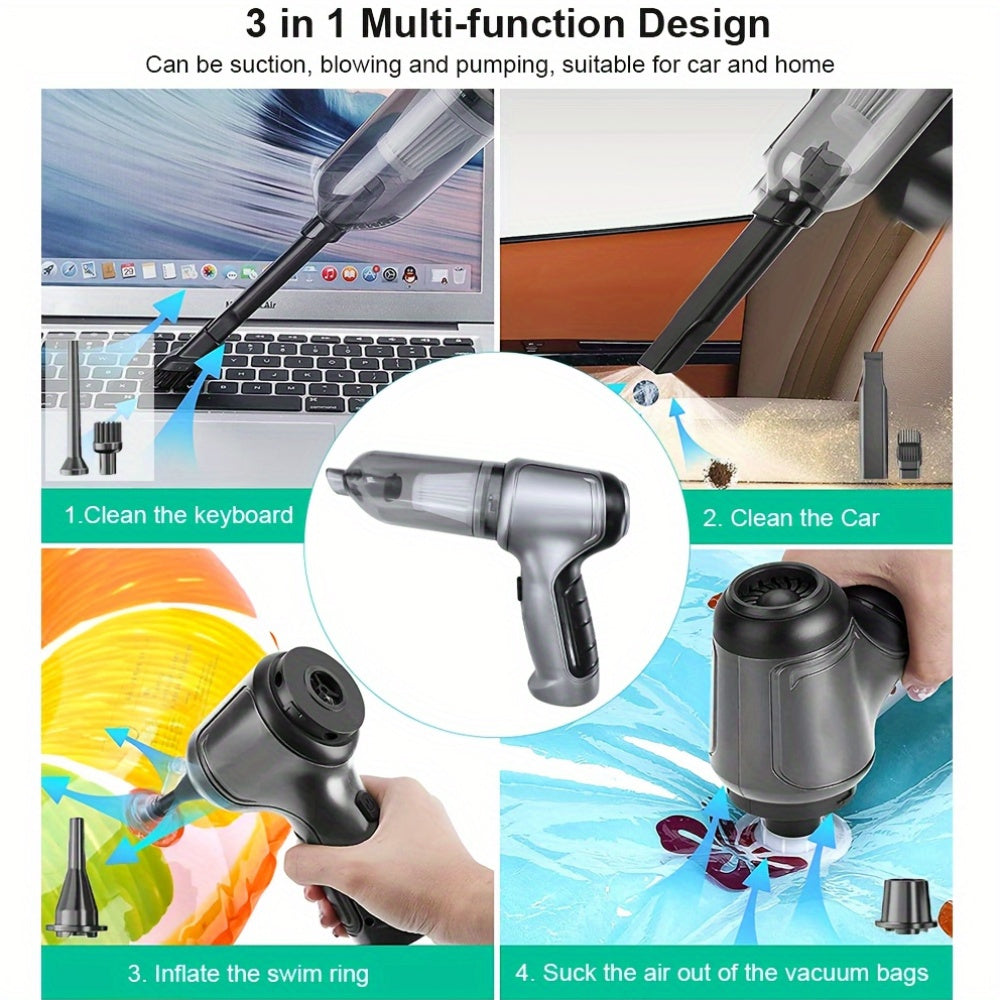 Aspiradora de mano portátil para coche inalámbrica mini 90000PA con fuerte succión