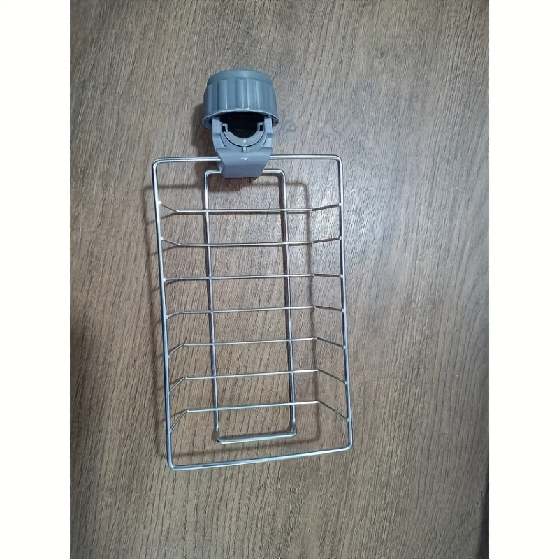 Zinapoyali po'latdan yasalgan kran saqlash tokchasi oshxona cho'kmasi uchun - Gubka va mato ushlagichni o'z ichiga oladi - Elektr energiyasi talab qilinmaydi