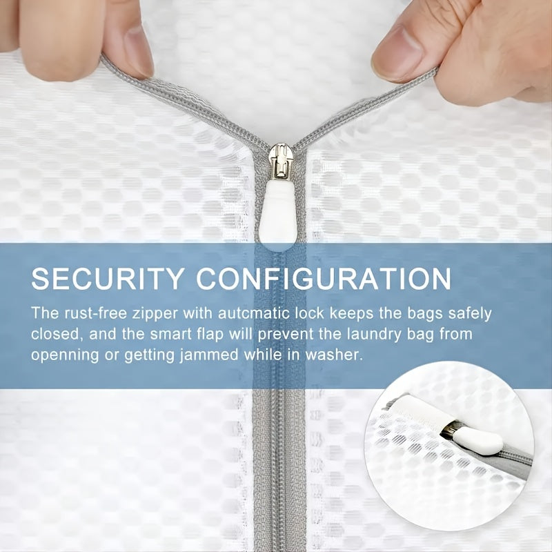 Juego de 3 bolsas de malla para lavandería de lavado medio con cremallera para prendas delicadas