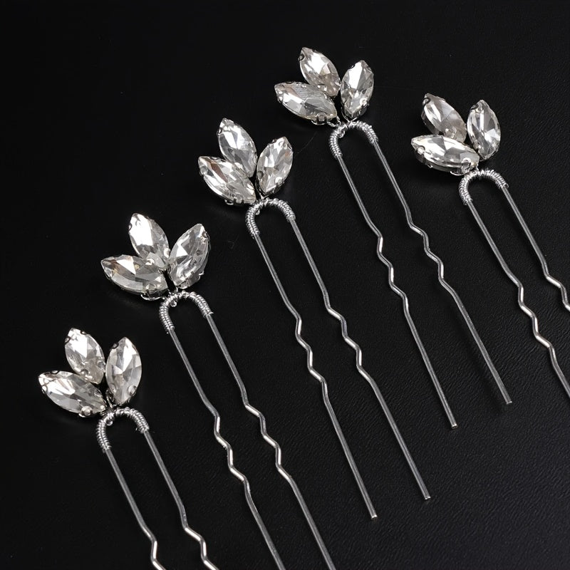 Water Drill Bridal Hairpins Set for Women and Girls, Colorful Wedding Hair Accessories