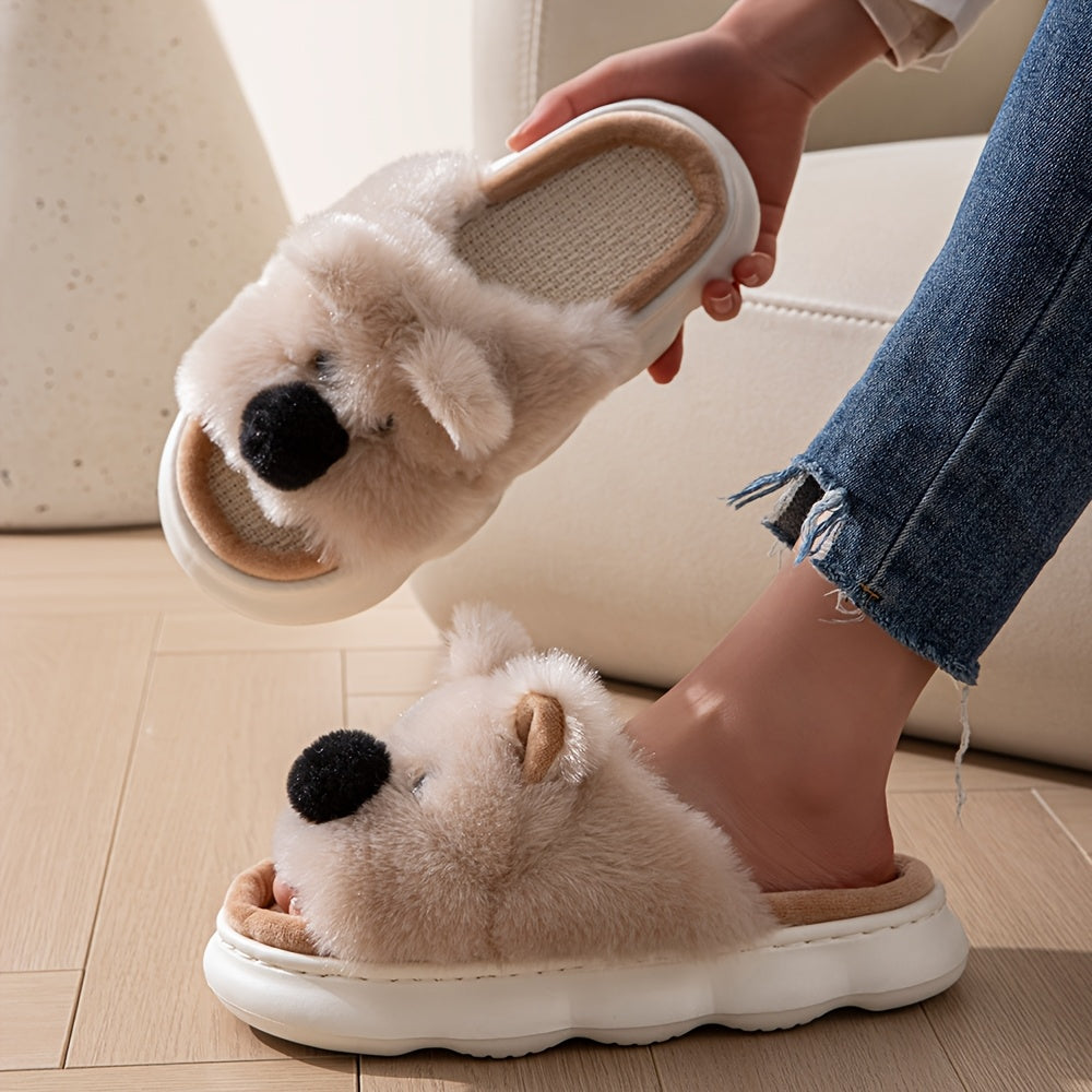 Unisex Open-Toe Cartoon Slippers for Home Comfortable Cozy House Shoes