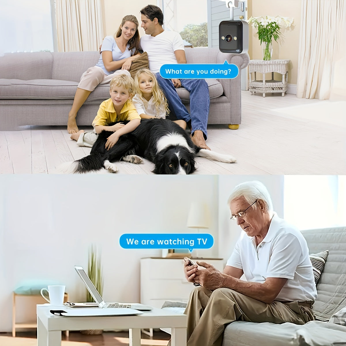 1080P Full HD Indoor Outdoor Security Camera with Color Night Vision Dual-Way Audio Motion Detection Smartphone Control