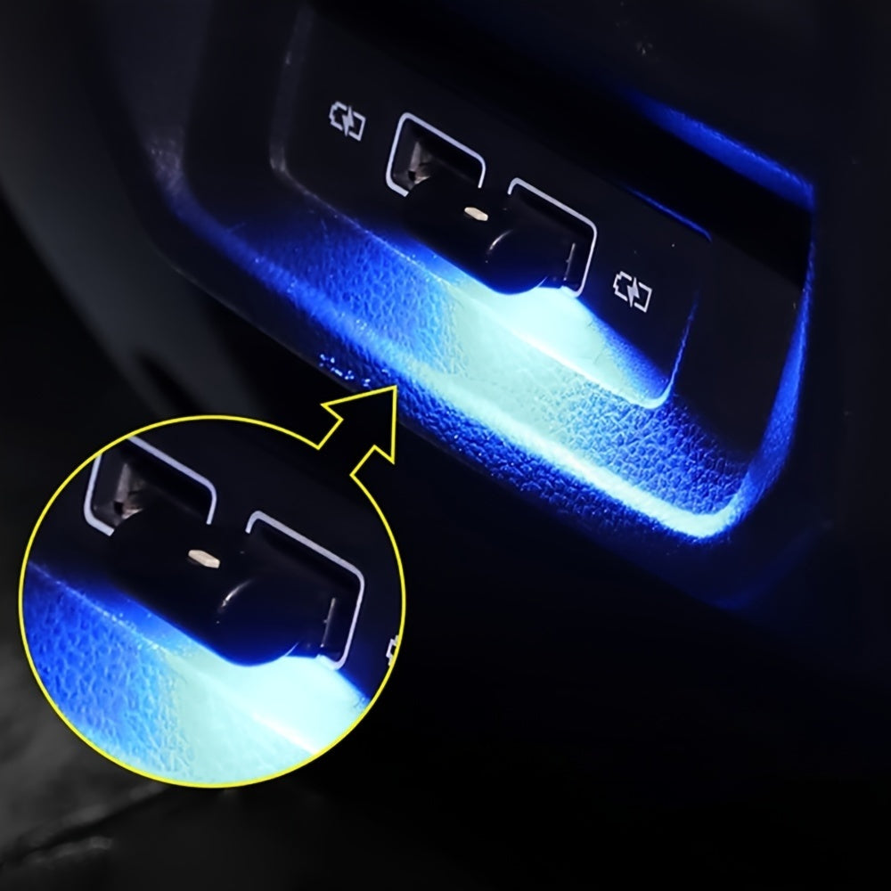 Mini USB atrof-muhit yoritgichi bezakli atmosfera lampasi, yetti rangli sozlanadigan