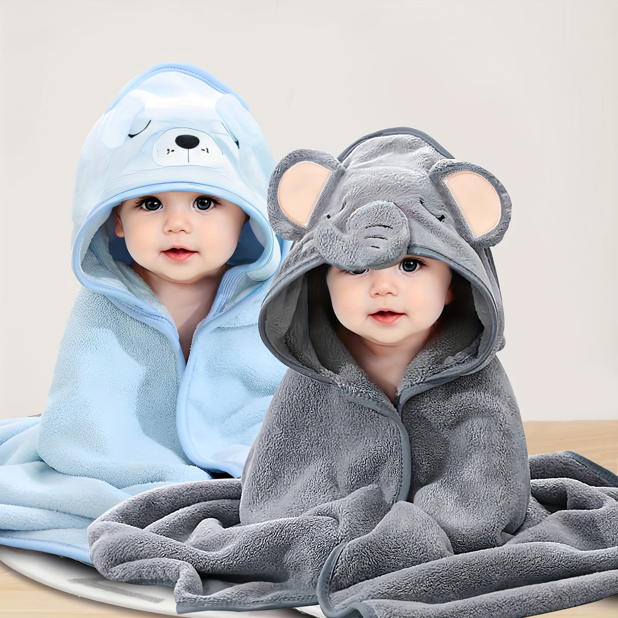 Персонализированный набор полотенец с капюшоном для купания с вышивкой и пеленальным одеялом для детей