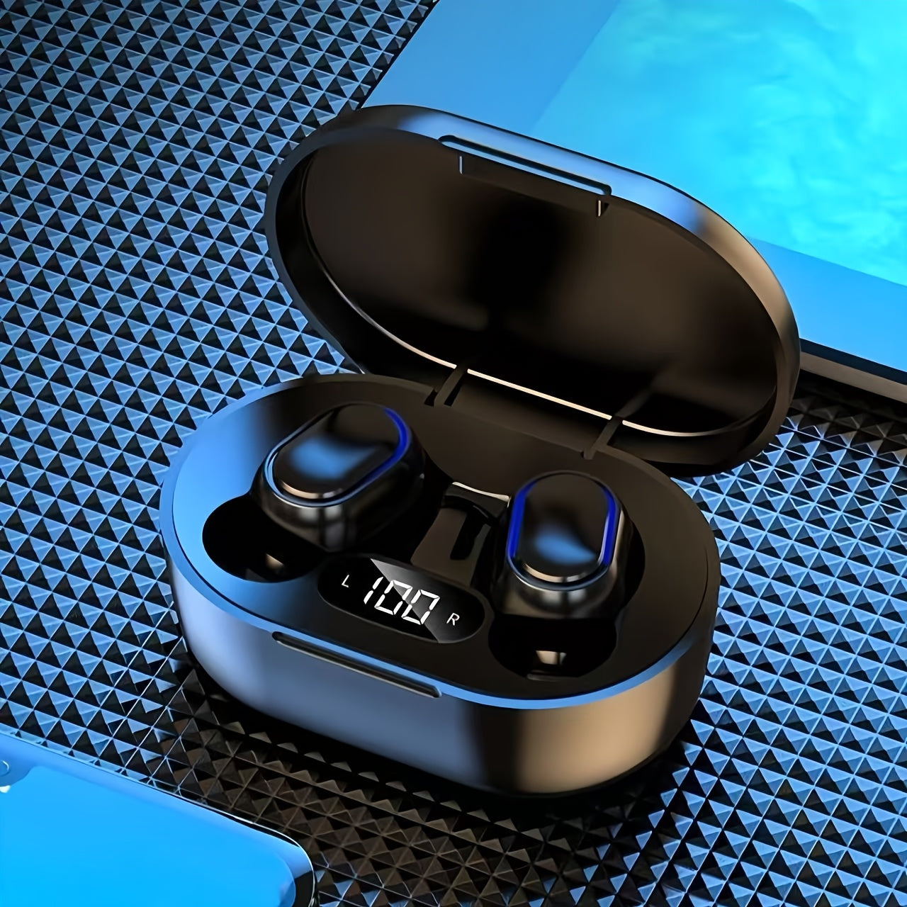 Wireless Earbuds with LED Display Rechargeable USB Charging Built-in Mic for Sports and Gaming