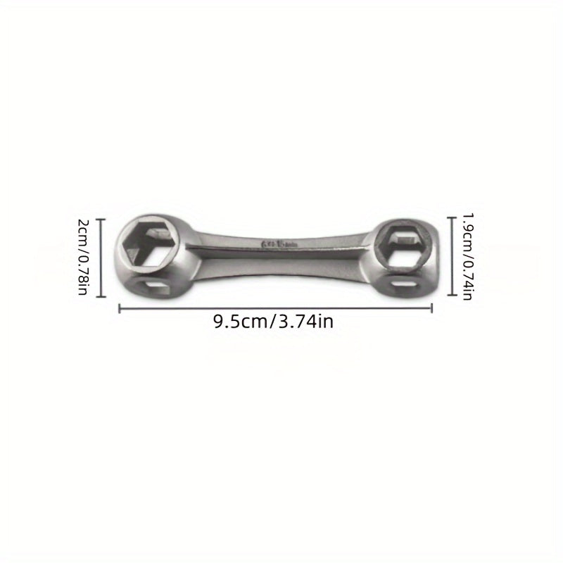 10-In-1 Hexagonal Socket Bone Wrench for Motorcycles and Bicycles Aluminum Alloy Multi-Tool
