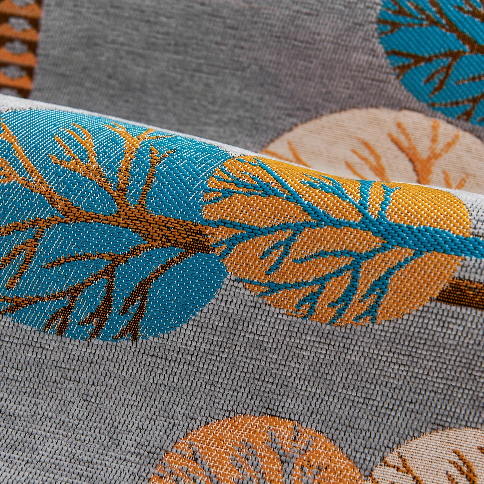 Boho Style Sofa Cushion with Moon and Tree Design Chenille All-Season Pet-Friendly Soft Modern