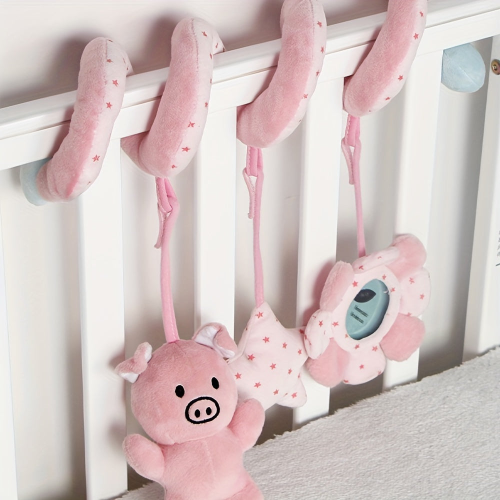 Newborn Baby Activity Toy Set High Contrast Sensory Spiral Hanging Toys for Stroller Bed Crib