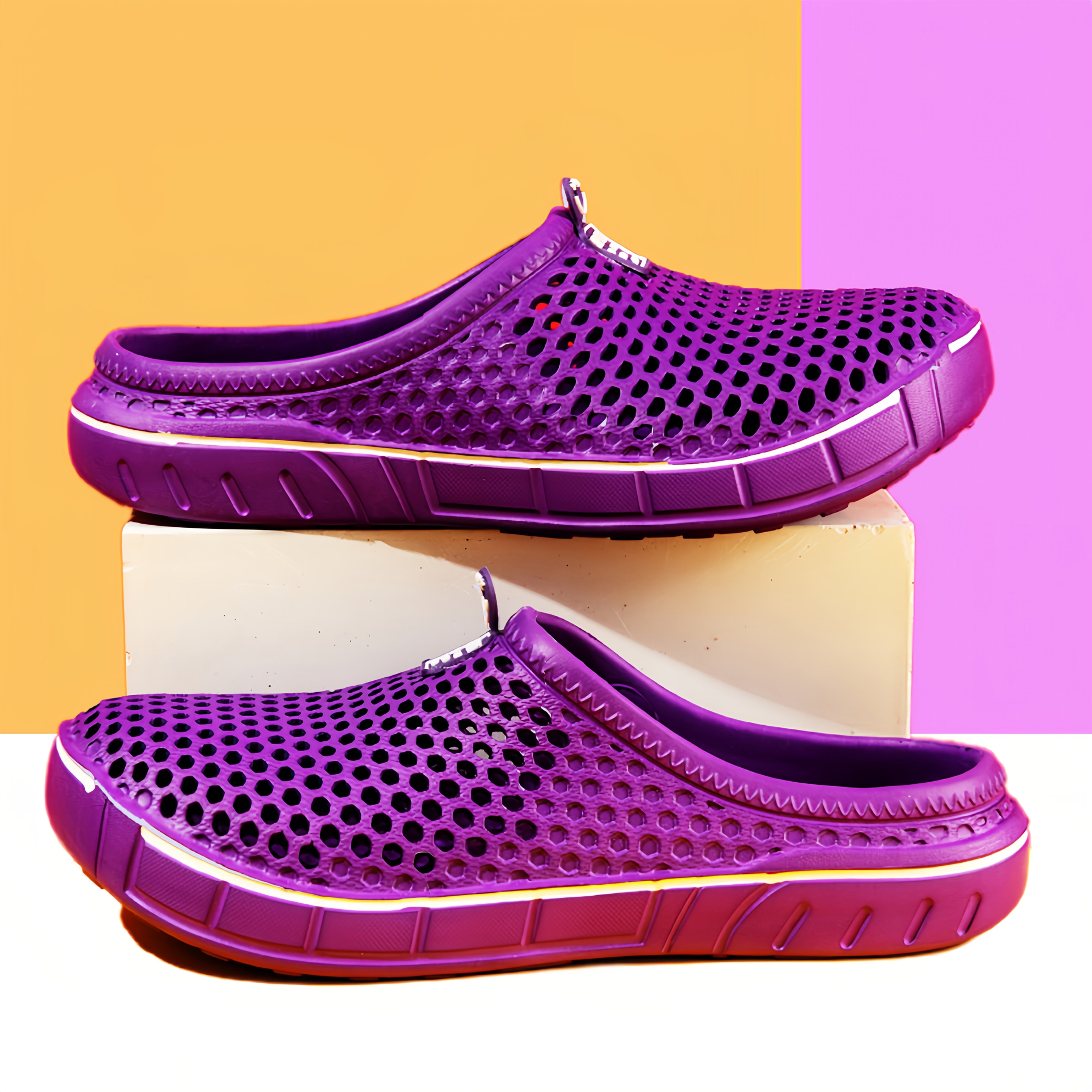 Women's Summer Breathable Hole-Toe Casual Sandals Light Lightweight Solid