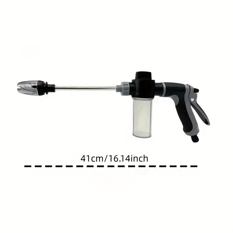 High-Pressure Car Wash Foam Gun with Long Handle and Adjustable Nozzle