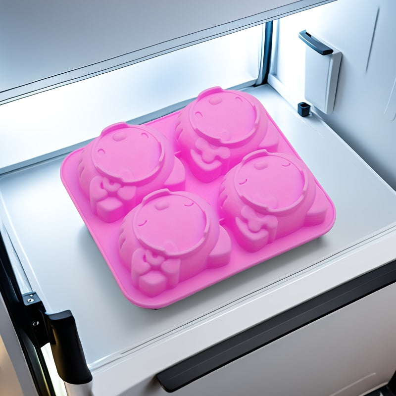 Bolalar uchun silikon muzqaymoq shakli, multfilm dizayni, katta sig'im, bardoshli jel