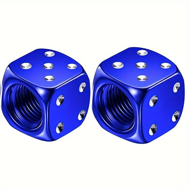 2PCS Colorful Aluminum Alloy Tire Valve Caps for Cars Bicycles Trucks