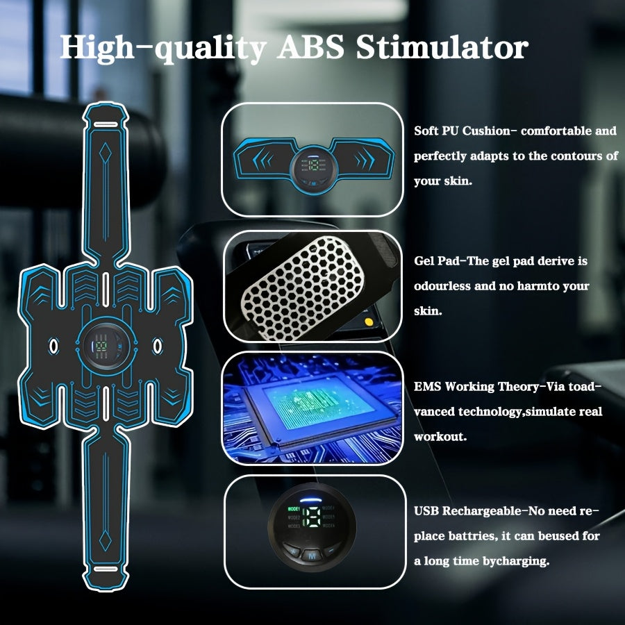 USB Charging Massage Waist Belt with TENS EMS Muscle Therapy Set