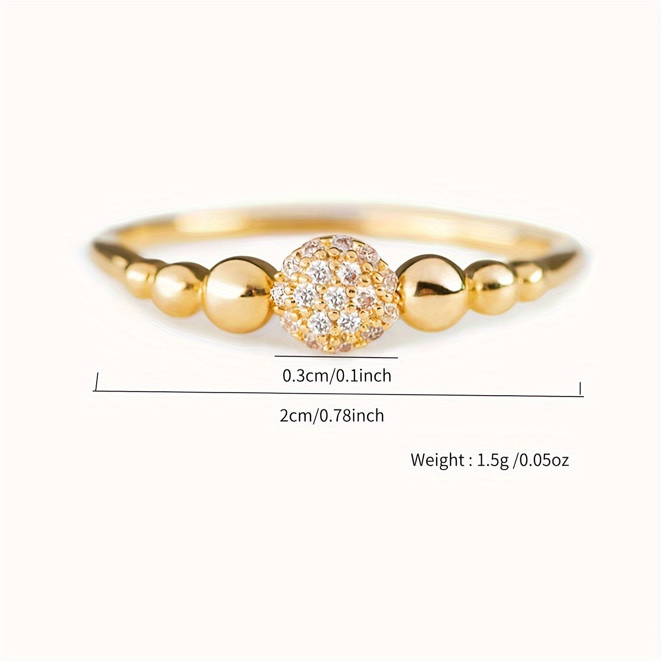 Потрясающее кольцо из стерлингового серебра S925 весом 1,5 г в форме круглого шара, украшенное синтетическим цирконием, демонстрирующее стильный и модный европейский и американский дизайн - обязательный аксессуар для женщин.