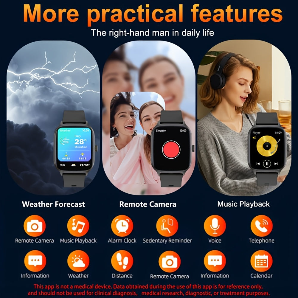 Smartwatch for Adults 5.11cm HD Full Touch TFT Display 5.3 Wireless 230mAh Battery