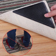 Set of 4 Silicone Carpet Grippers Non-Slip Rug Tape for Home and Office
