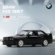 1987 BMW M3 Diecast Model Car 1:36 Scale Alloy Pull-Back Toy for Kids