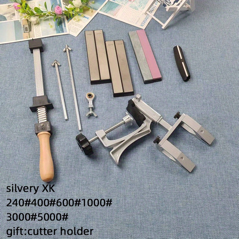 Qo'lda ishlaydigan qattiq burchakli qirqish moslamasi, olmos bilan qoplangan elektrsiz oshxona pichog'ini qirqish uchun, sozlanadigan kuchlanish nazorati, ergonomik tutqich va kompakt dizayn bilan tez va aniq pichoqni parvarish qilish uchun.