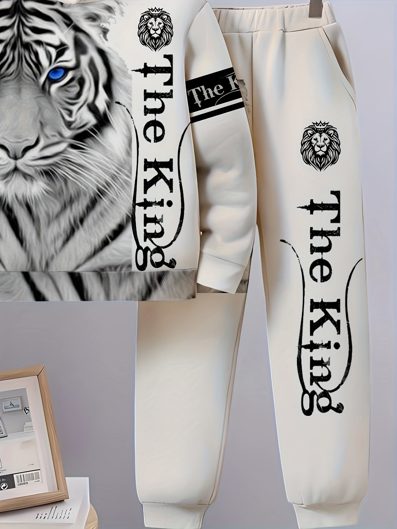 Kids Boys' Long Sleeve Geometric Pattern Sports Sweater and Hat Set for Outdoor Activities