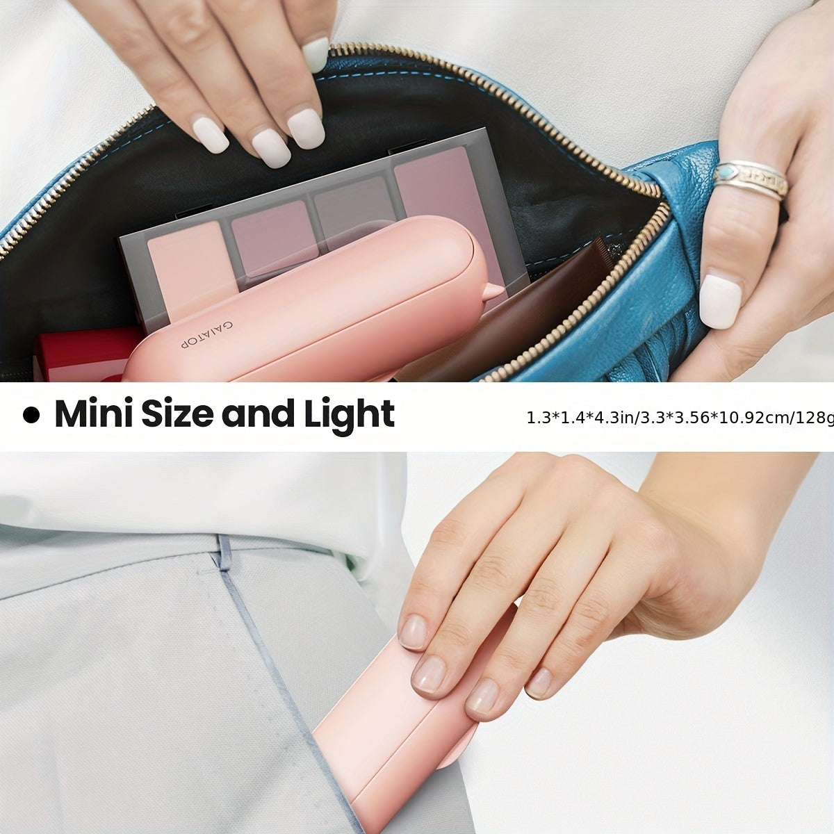 Portable Handheld Fan Foldable USB Rechargeable Compact Travel Outdoor Fan