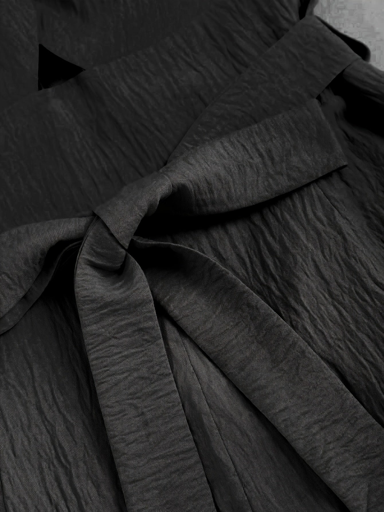 Women's Black Strapless Jumpsuit with Front Tie Casual Fashion