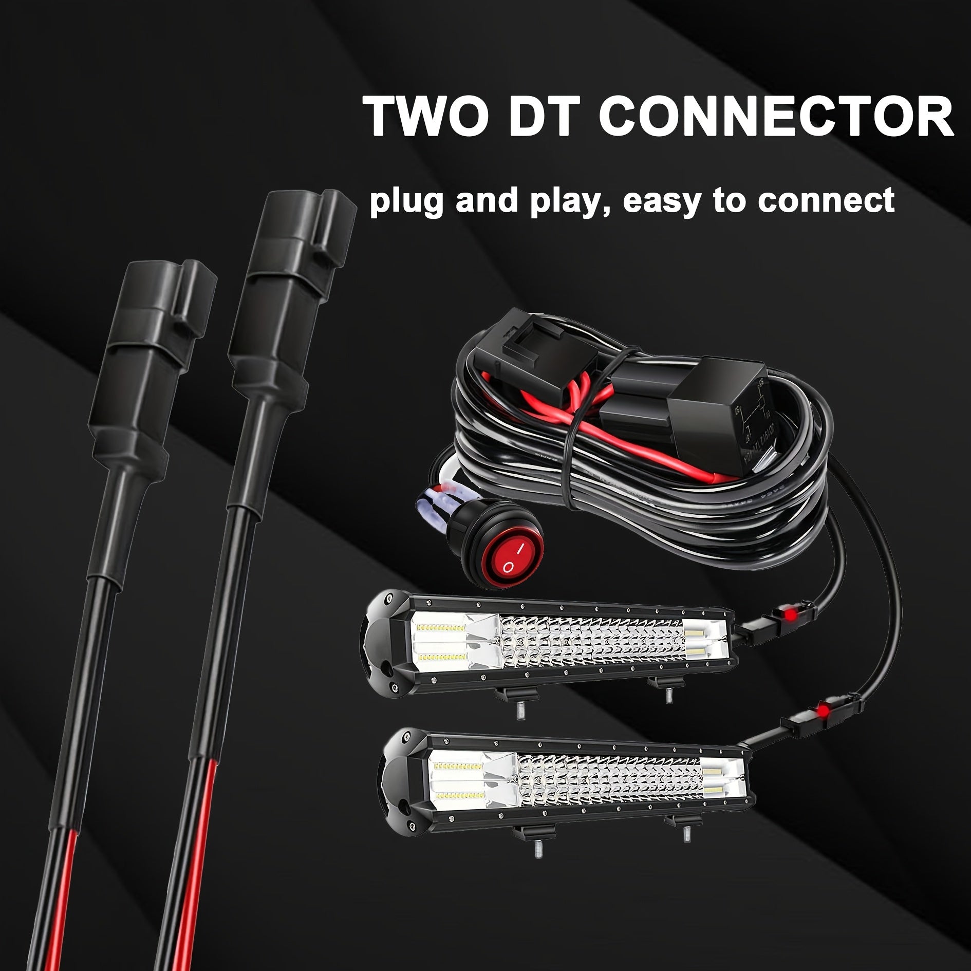 Wiring Harness Kit for LED Light Bars Off Road ATV UTV Truck 3M