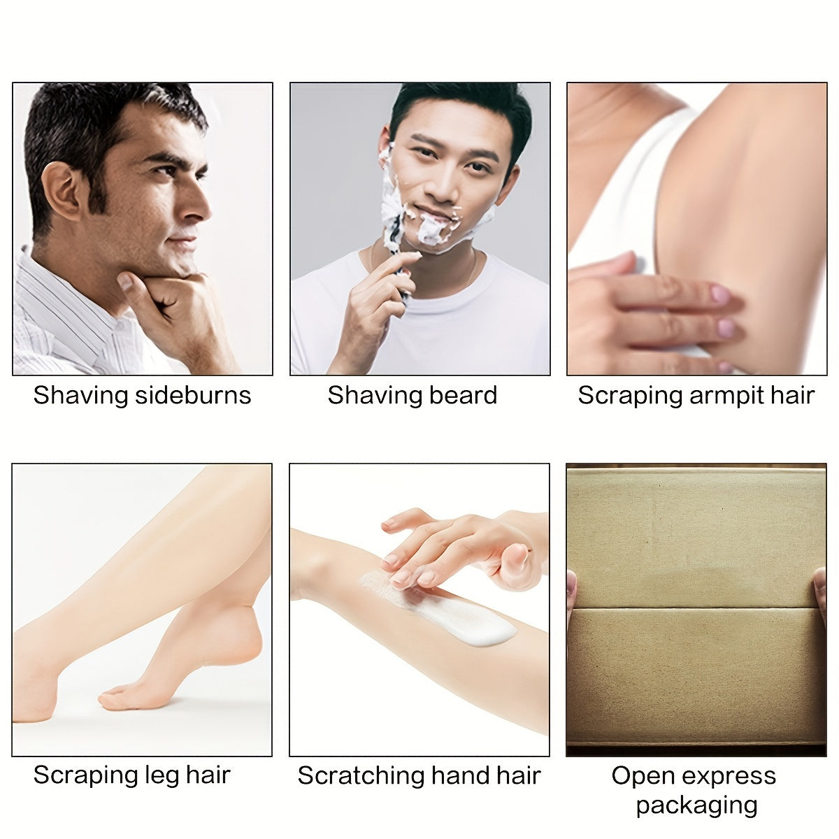 100 Pcs Stainless Steel Double-Sided Blades for Beard Trimming