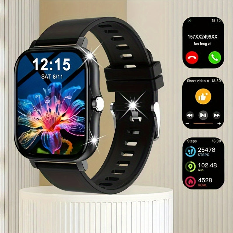 Smartwatch 1.8 Inch HD TFT Display Wireless 5.1 Sports Tracker Silicone Strap