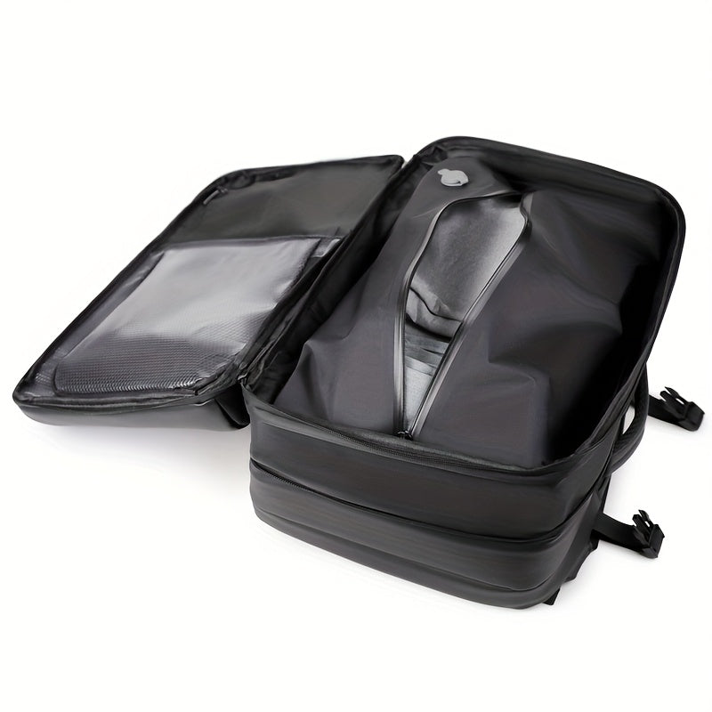 Expandable Vacuum Compression Travel Bag Large Capacity Backpack Laptop Bag Black