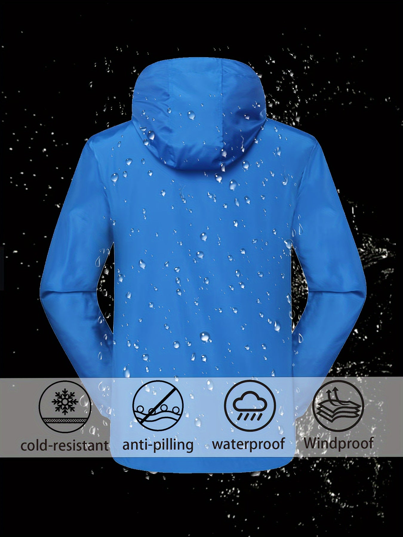 Chaqueta cortaviento con capucha y cremallera reflectante para mujer, casual, de manga larga, con bolsillos grandes