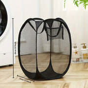 Mesh Laundry Basket with Handle Collapsible Lightweight for Home College or Travel