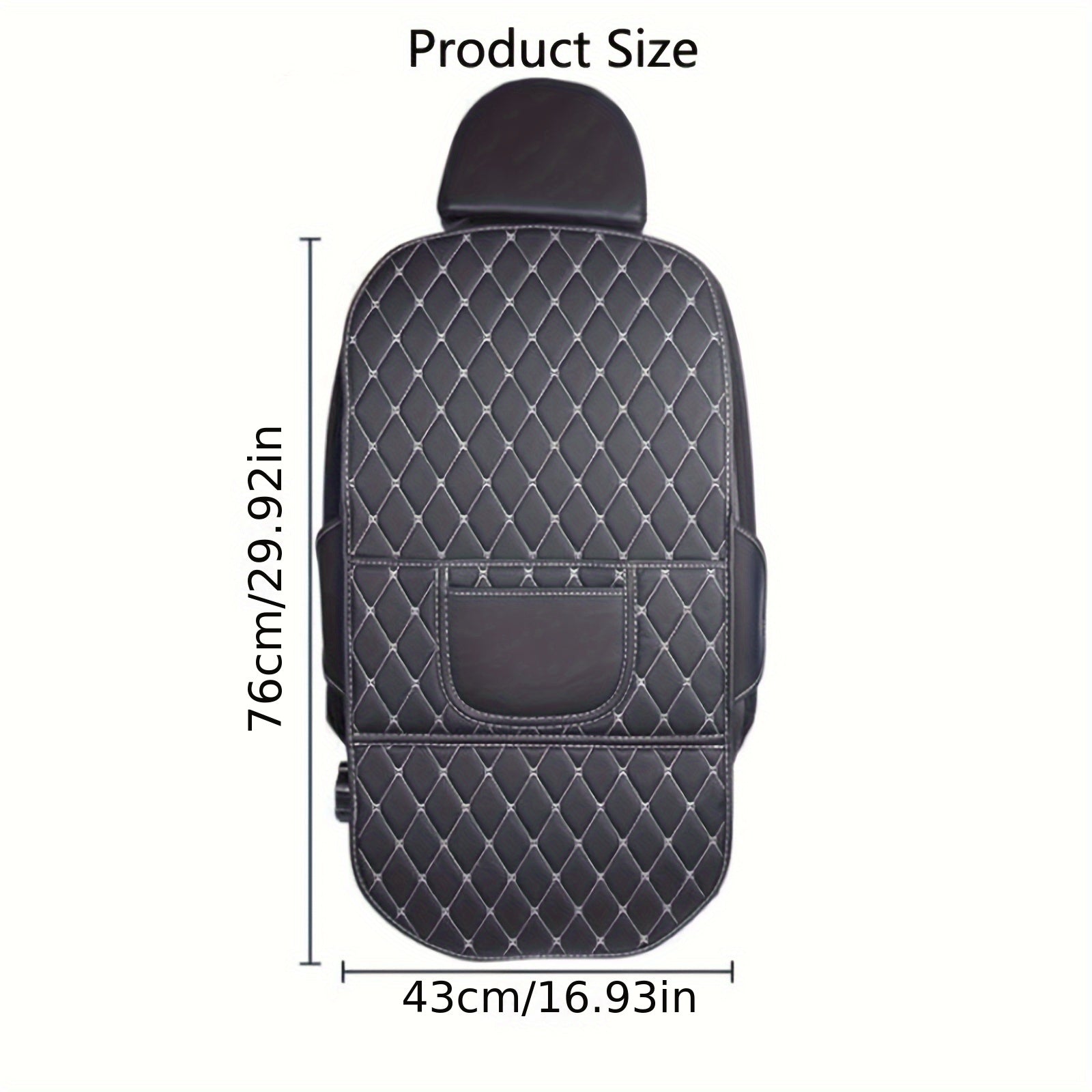 Car Seat Organizer with Kick Mats and Storage Bag for Toys Drinks Tissues Snacks Phones