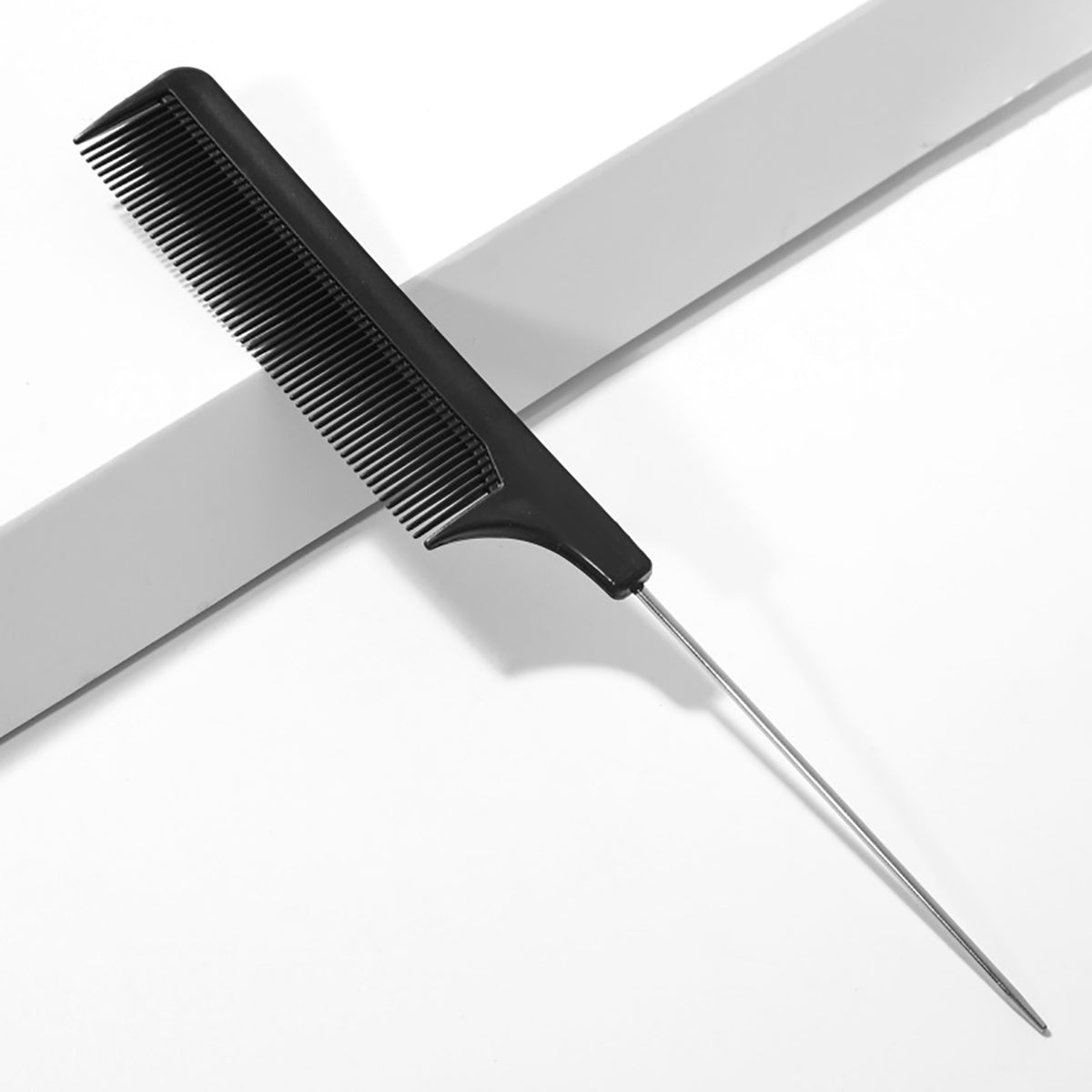 Peine de cola de acero profesional para cabello, antistático, cepillo para tintura de cabello, accesorio de barbero