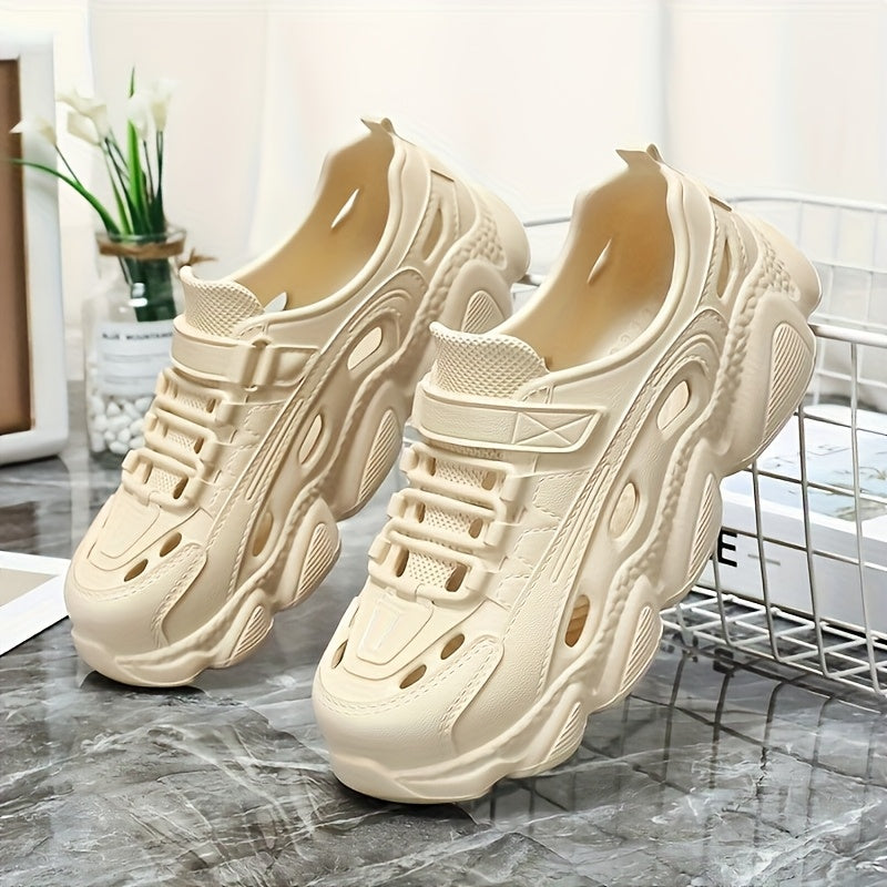 Women's Casual Breathable Canvas Hole Shoes All-Season Outdoor Walkers